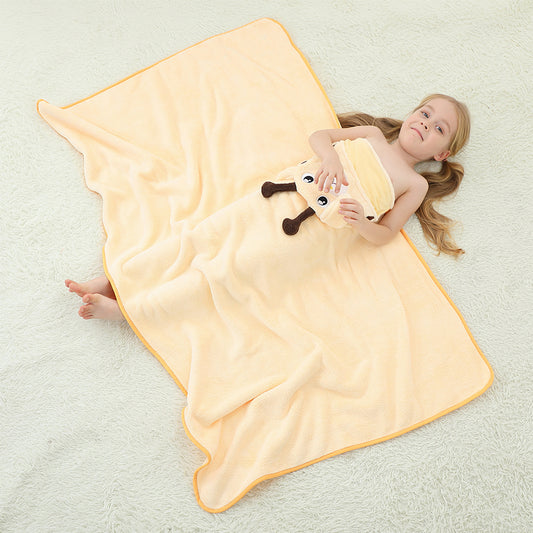 MICHLEY Giraffe Hooded Baby Towel Soft Cotton Kids Swim Robe 31.5"x53"