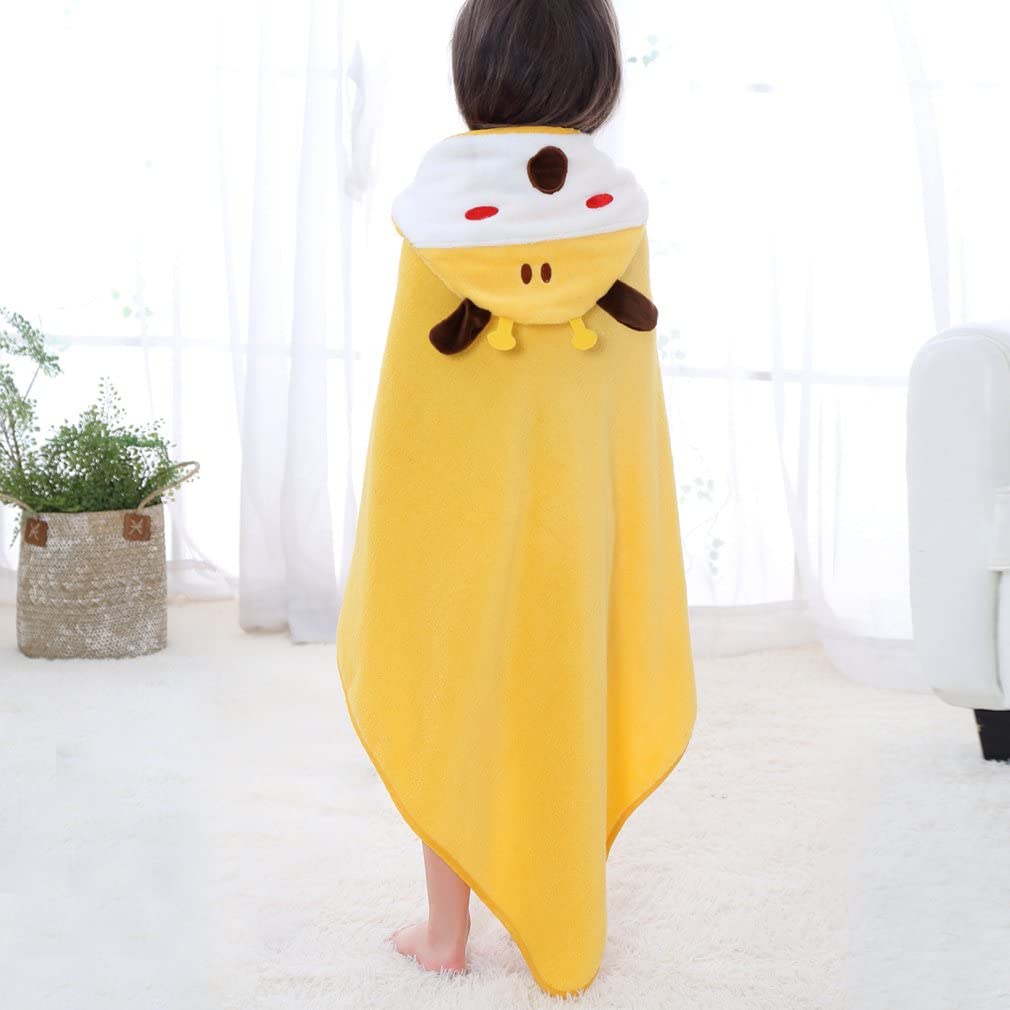 MICHLEY Giraffe Baby Bathrobe Safari Animal Hooded Cotton Towel Robe