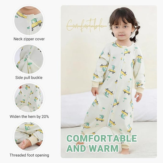 MICHLEY Crocodile Toddler Long Sleeve Cotton Sleeping Bag