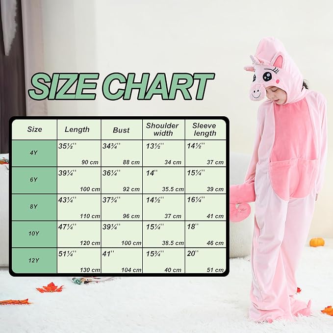 MICHLEY Kids Pink Unicorn Animal Cosplay Costume Soft Flannel Romper