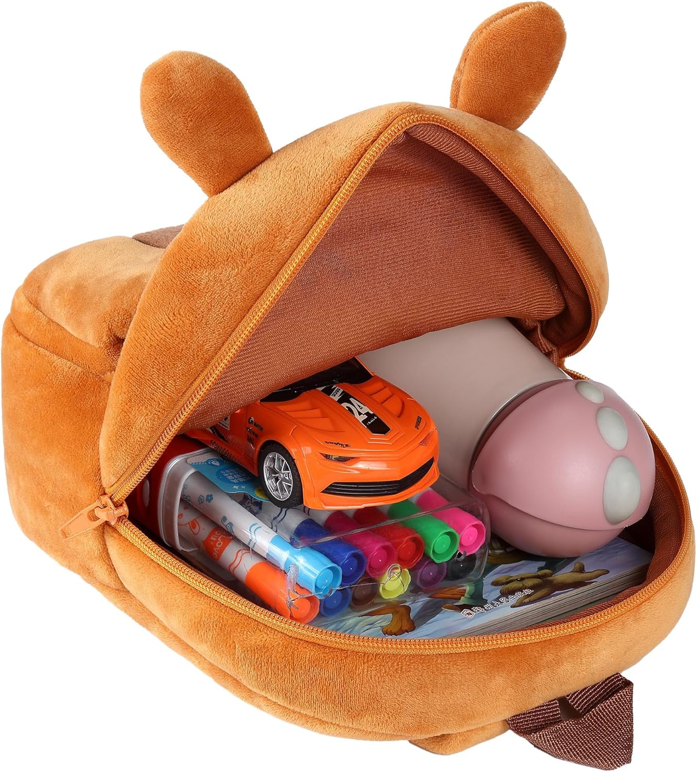 MICHLEY Kids Cute Brown Capybara Animal Backpack Mini Daycare Travel Bag