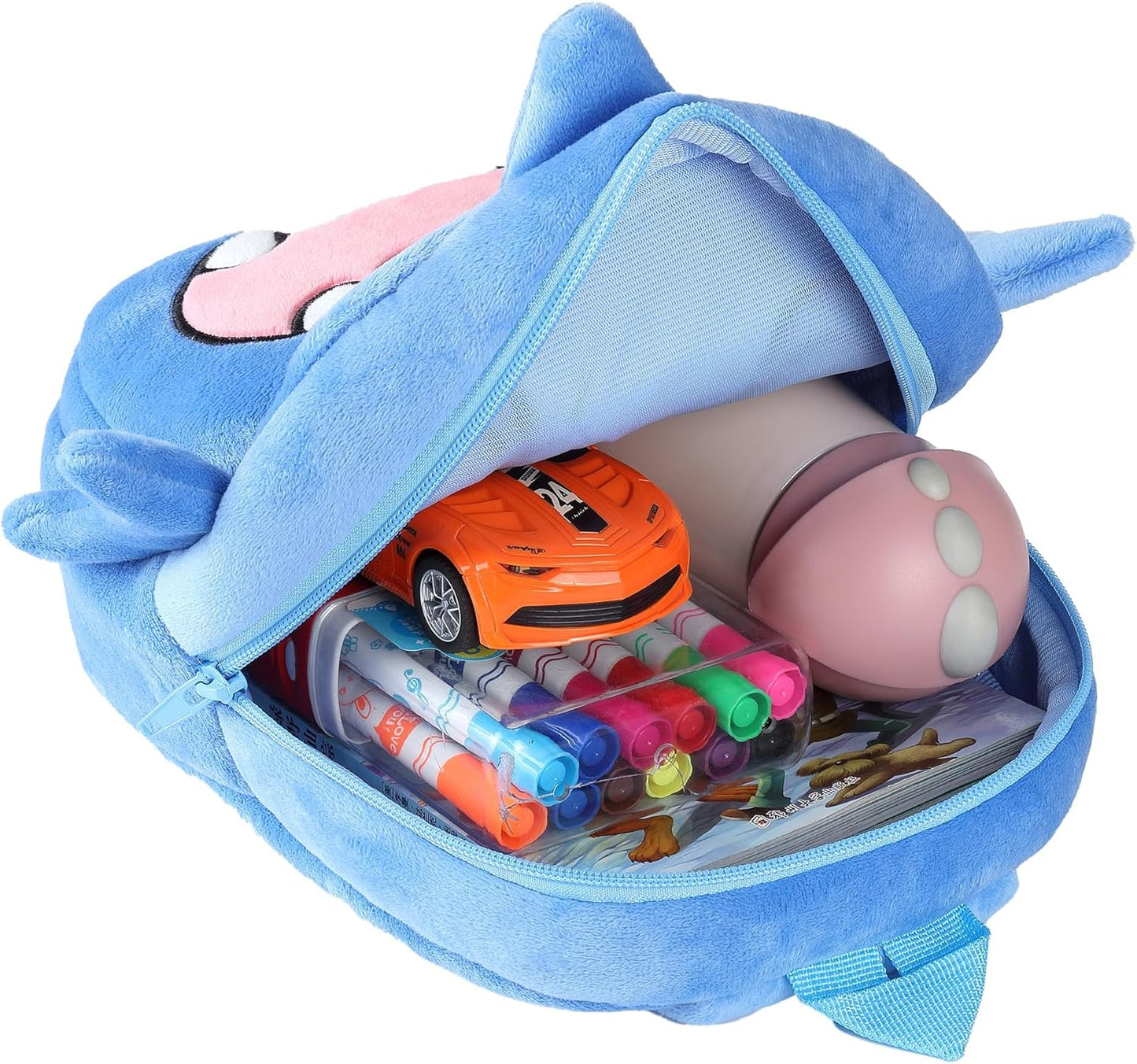 MICHLEY Kids Cute Blue Shark Animal Backpack Mini Daycare Travel Bag