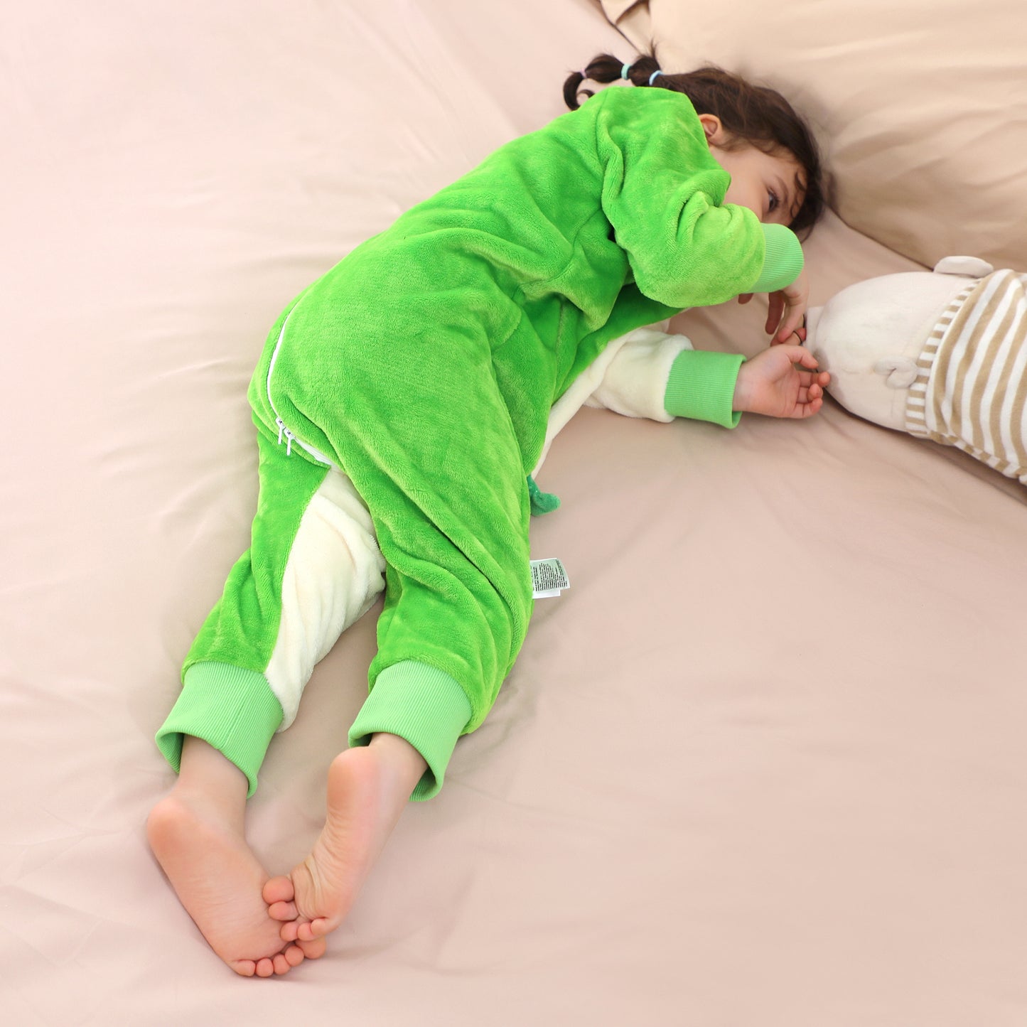 MICHLEY Kids Dinosaur Sleeping Bag Flannel Wearable Pajamas for Toddlers