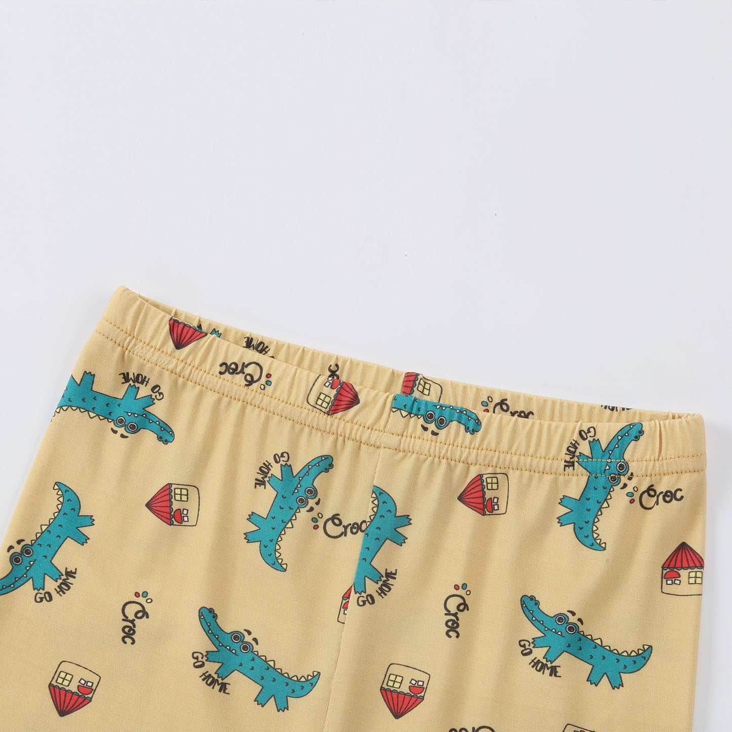 MICHLEY Kids Bamboo Viscose Pajamas Set Soft Stretchy Sleepwear (Crocodile)
