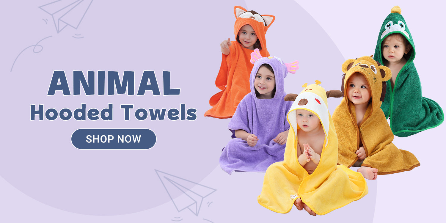 Kids Animal Hooded Bathrobes & Towels