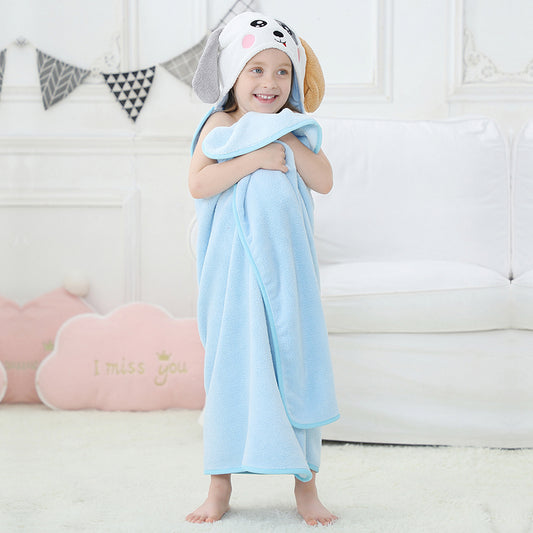 MICHLEY Dog Hooded Baby Towel Soft Cotton Swim Bathrobe 31.5"x53"