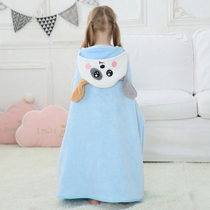 MICHLEY Dog Hooded Baby Towel Soft Cotton Swim Bathrobe 31.5"x53"