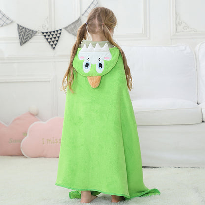 MICHLEY Dinosaur Hooded Baby Towel Soft Cotton Kids Swim Robe 31.5"x53"