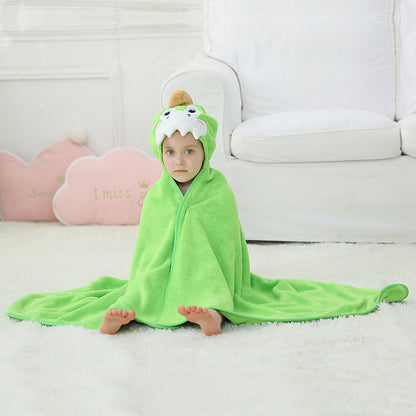 MICHLEY Dinosaur Hooded Baby Towel Soft Cotton Kids Swim Robe 31.5"x53"