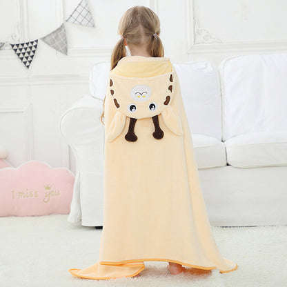 MICHLEY Giraffe Hooded Baby Towel Soft Cotton Kids Swim Robe 31.5"x53"