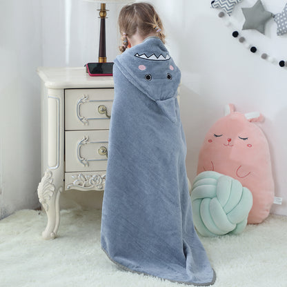MICHLEY Shark Hooded Towel for Kids Soft Cotton Baby Beach Cover Up Swim Robe
