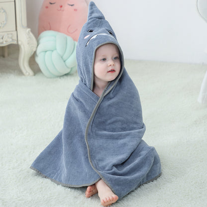 MICHLEY Shark Hooded Towel for Kids Soft Cotton Baby Beach Cover Up Swim Robe