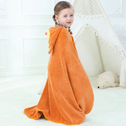 MICHLEY Monkey Hooded Baby Towel Soft Cotton Kids Swim Robe 27.5"x47"