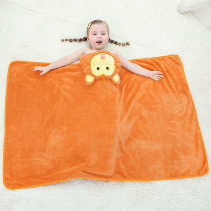MICHLEY Monkey Hooded Baby Towel Soft Cotton Kids Swim Robe 27.5"x47"