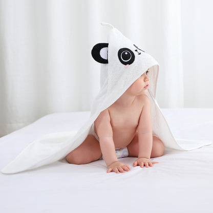 MICHLEY Panda Bamboo Viscose Baby Hooded Towel Ultra-Soft