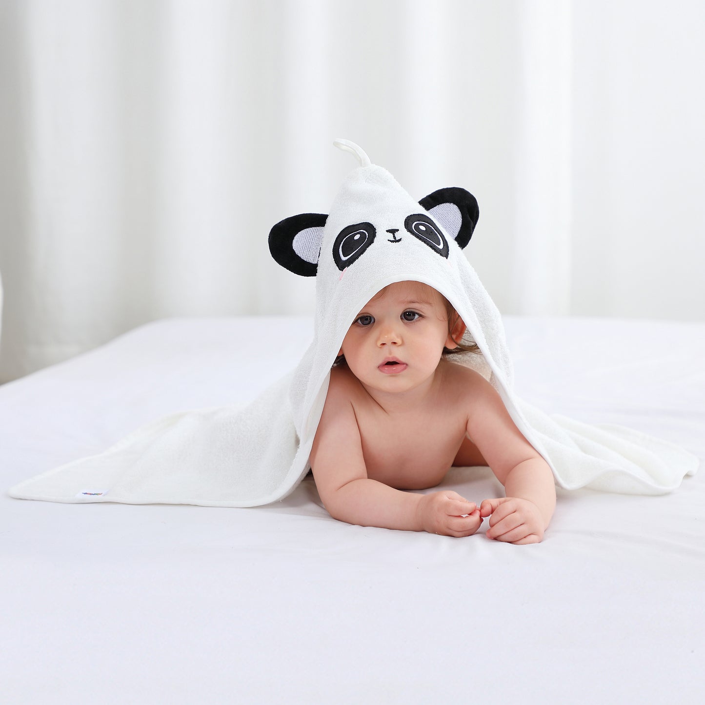 MICHLEY Panda Bamboo Viscose Baby Hooded Towel Ultra-Soft