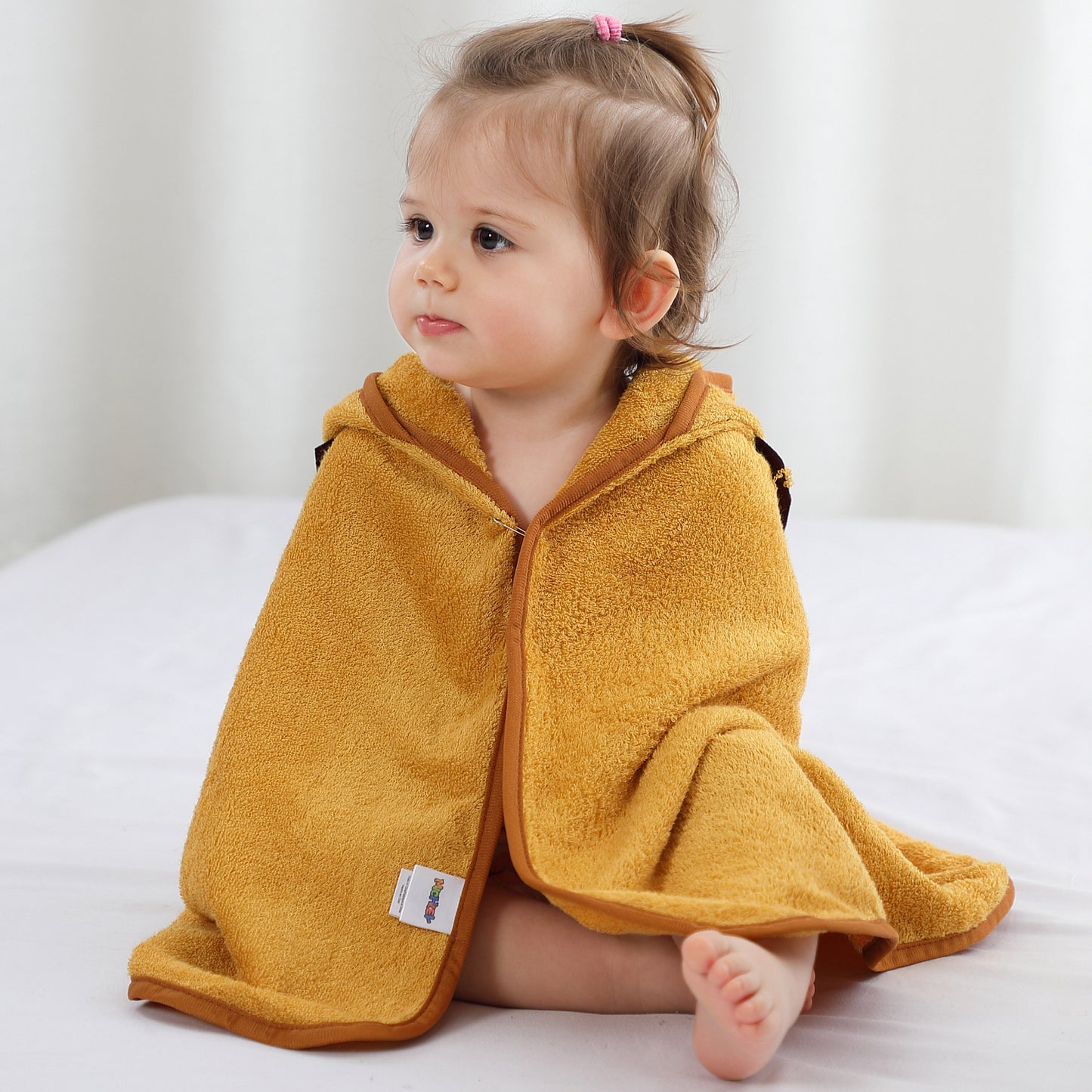 MICHLEY Lion Bamboo Viscose Baby Hooded Towel Ultra-Soft