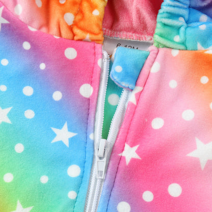 MICHLEY Baby Sleeveless Rainbow Unicorn Animal Hooded Romper Costume 0-24M