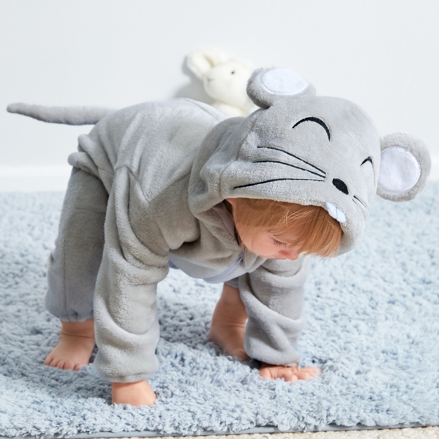 MICHLEY Baby Mouse Costume | Classic Flannel Animal Romper & Onesie