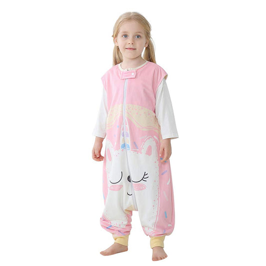 MICHLEY Baby Pink Unicorn Sleeping Sack with Feet Wearable Blanket