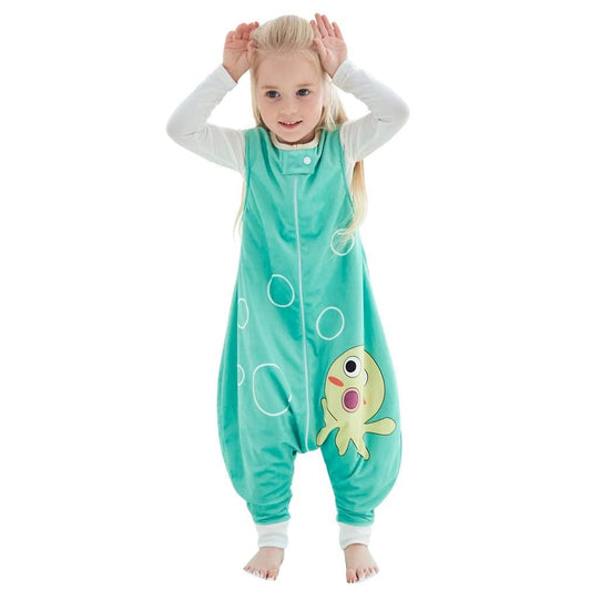 MICHLEY Baby Green Octopus Sleeping Sack with Feet Sleeveless Wearable Blanket