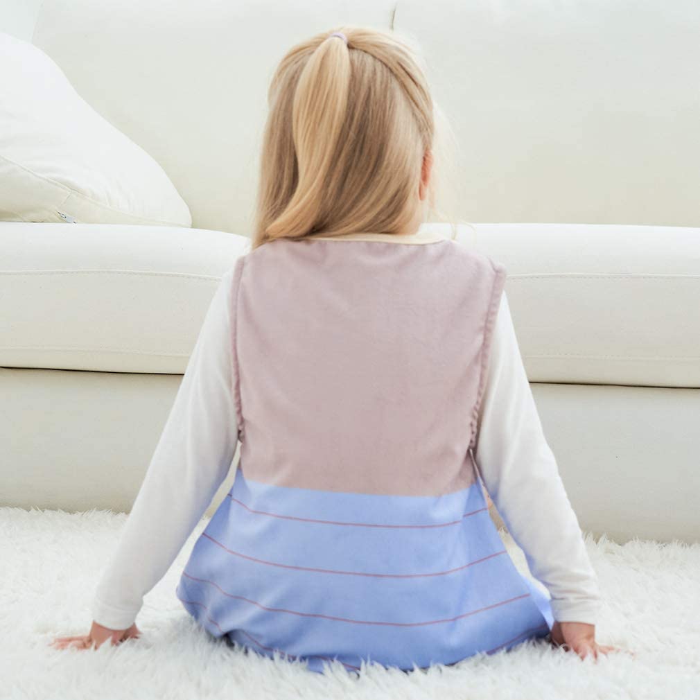 MICHLEY Baby Blue Striped Rabbit Sleeping Sack with Feet Sleeveless Wearable Blanket