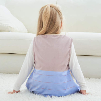 MICHLEY Baby Blue Striped Rabbit Sleeping Sack with Feet Sleeveless Wearable Blanket
