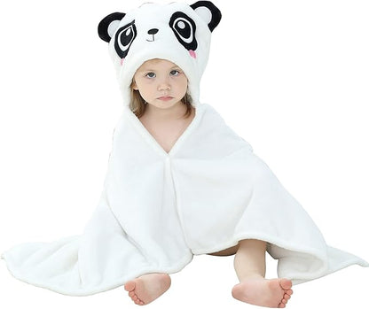 MICHLEY Panda Hooded Baby Swaddling Blanket Soft Winter Plush Throw