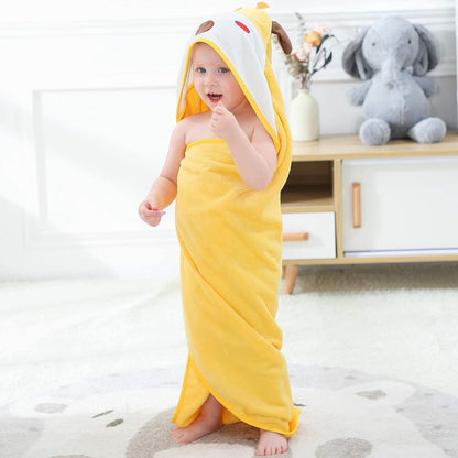 MICHLEY Giraffe Baby Bathrobe Safari Animal Hooded Cotton Towel Robe