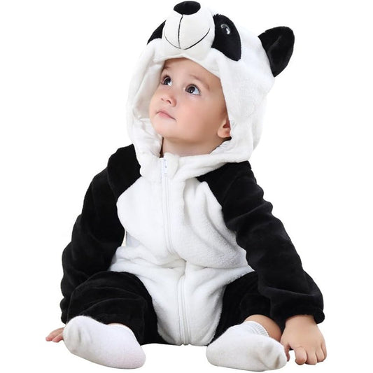 MICHLEY Baby Panda Costume | Flannel Animal Onesie & Romper
