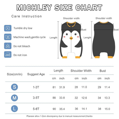 MICHLEY Baby Penguin Sleeping Sack with Feet Wearable Blanket