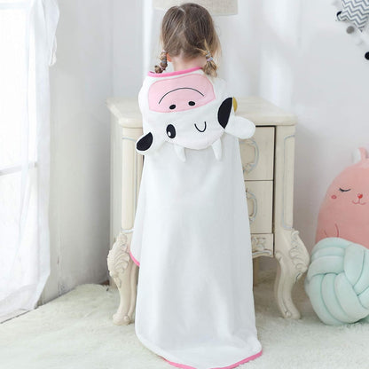 MICHLEY Cow Baby Bathrobe Unisex Farm Animal Hooded Cotton Towel Robe