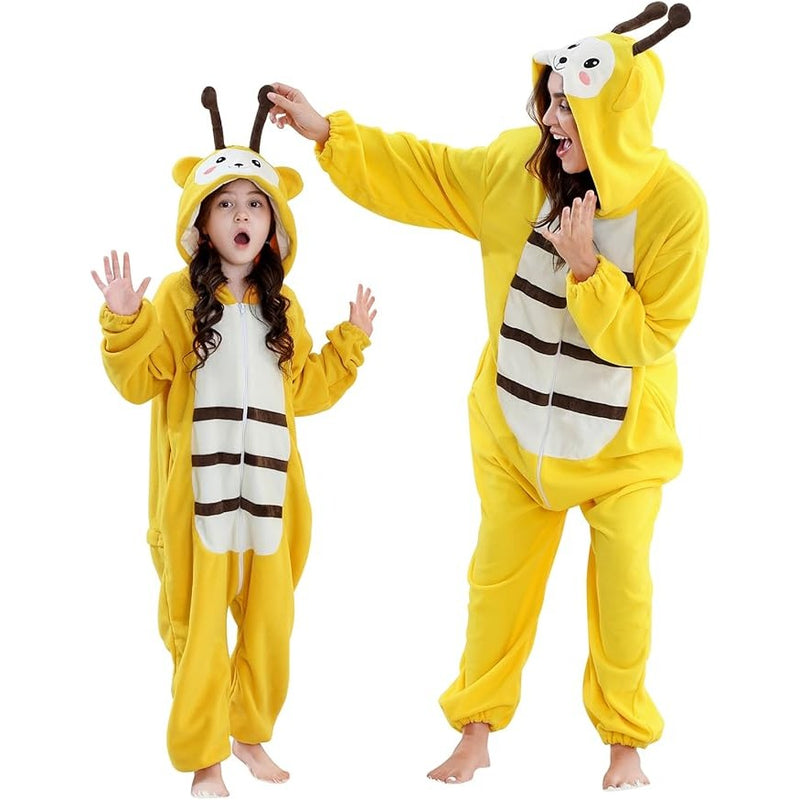 MICHLEY yellow and black bee one-piece family Halloween costume