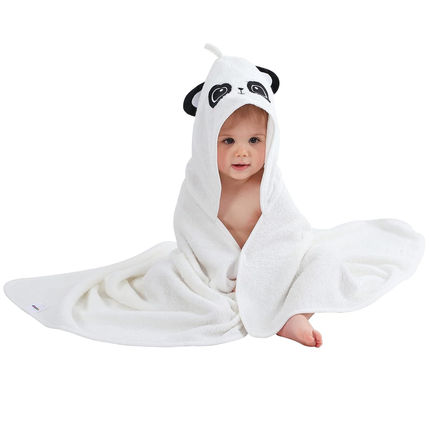 MICHLEY Panda Bamboo Viscose Baby Hooded Towel Ultra-Soft