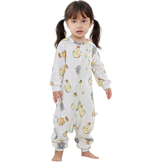 MICHLEY White Bear Toddler Long Sleeve Cotton Sleeping Bag