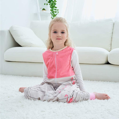 MICHLEY Baby Flamingo Sleeping Sack with Feet Sleeveless Wearable Blanket