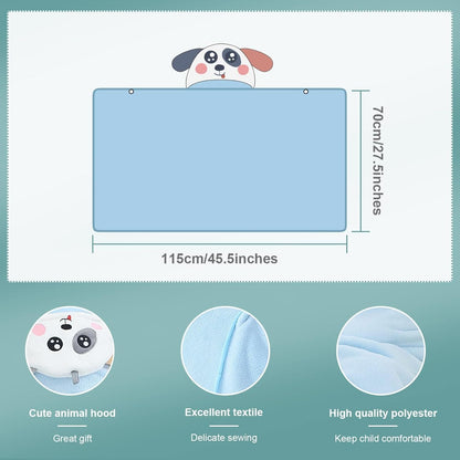 MICHLEY Dog Hooded Baby Towel Soft Cotton Swim Bathrobe 31.5"x53"