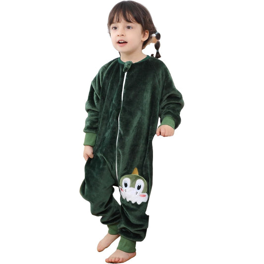 MICHLEY Kids Unicorn Dinosaur Sleeping Bag – Flannel Wearable Pajamas