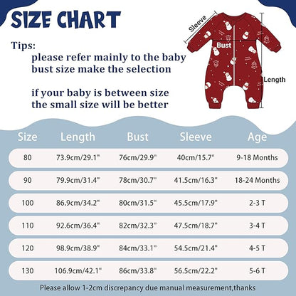 MICHLEY Snowy Red Toddler Flannel Sleeping Sack with Feet