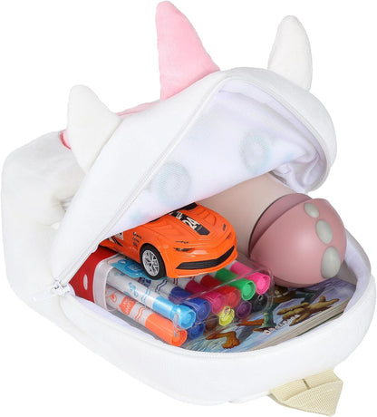 MICHLEY Kids Cute White Unicorn Animal Backpack Mini Daycare Travel Bag