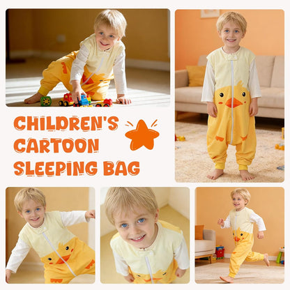 MICHLEY Baby Yellow Duck Sleeping Sack with Feet Wearable Blanket