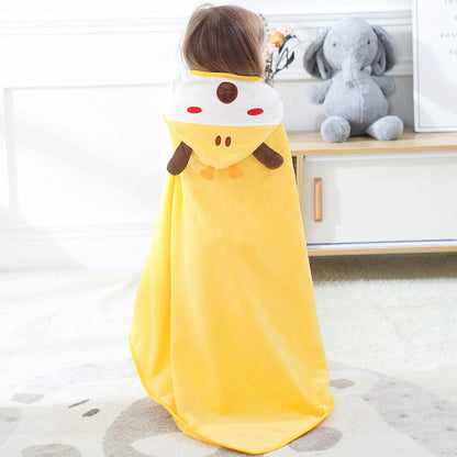 MICHLEY Giraffe Baby Bathrobe Safari Animal Hooded Cotton Towel Robe