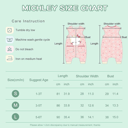 MICHLEY Pink Cat Toddler Wearable Blanket Winter Sleeveless Sleep Sack Paws Print