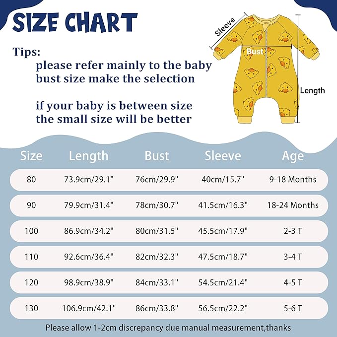MICHLEY Cute Yellow Duck Toddler Flannel Sleep Sack with Feet