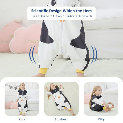 MICHLEY Baby Penguin Sleeping Sack with Feet Wearable Blanket