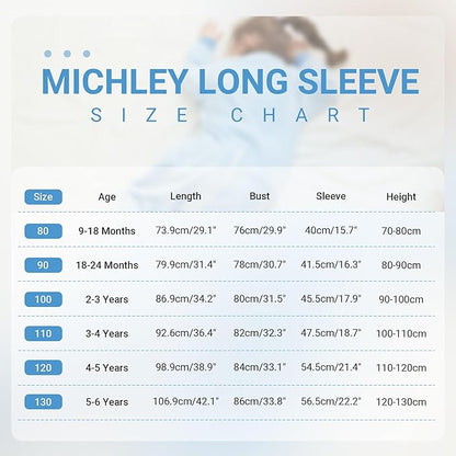 MICHLEY Blue Dinosaur Kids Sleep Bag – Flannel Toddler Pajamas for Play & Cozy Nights