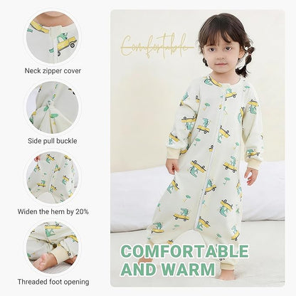 MICHLEY Crocodile Toddler Long Sleeve Cotton Sleeping Bag