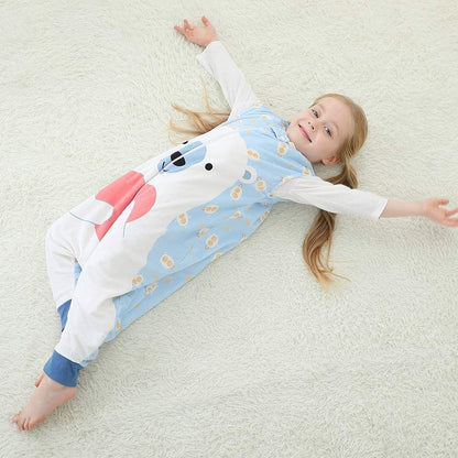 MICHLEY Baby Polar Bear Sleeping Sack with Feet Wearable Blanket