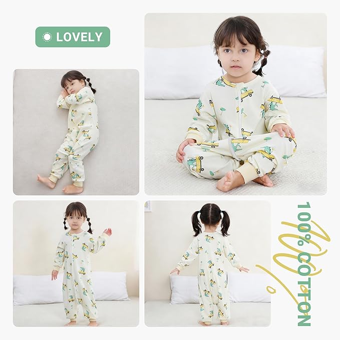 MICHLEY Crocodile Toddler Long Sleeve Cotton Sleeping Bag
