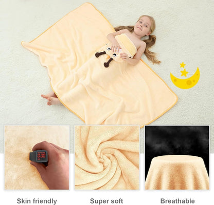 MICHLEY Giraffe Hooded Baby Towel Soft Cotton Kids Swim Robe 31.5"x53"